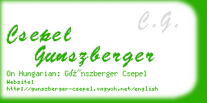 csepel gunszberger business card